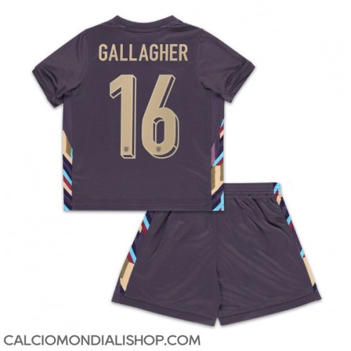 Maglie da calcio Inghilterra Conor Gallagher #16 Seconda Maglia Bambino Europei 2024 Manica Corta (+ Pantaloni corti)